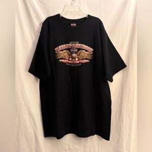 Harley Davidson Battlefield Gettysburg PA Black T-Shirt Biker Built Size XXL USA